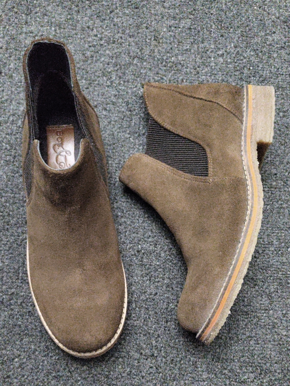 Bos. & Co. Brown Suede Chelsea Ankle Boots/ Booties